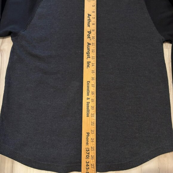 University Of Michigan Wolverines LS Raglan Shirt By Pro Edge Size L Black & Cha - Picture 6 of 6